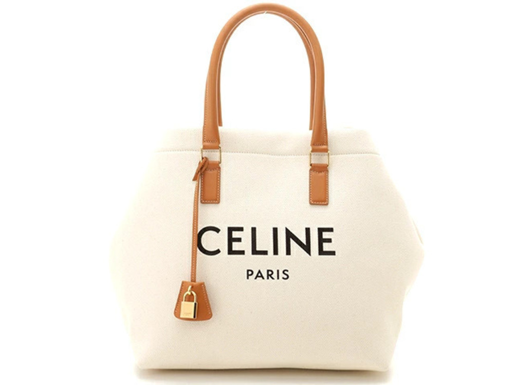 Celine Tote Bag Horizontal Cabas Beige Cream Tan Off White